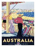 Australia Beach c.1929-Percy Trompf-Framed Giclee Print