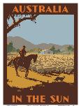 Australia - In the Sun - Australian Sheep Herder-Percy Trompf-Art Print