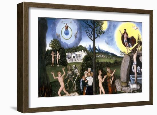 Perdition and Salvation 1529-Lucas Cranach the Elder-Framed Giclee Print