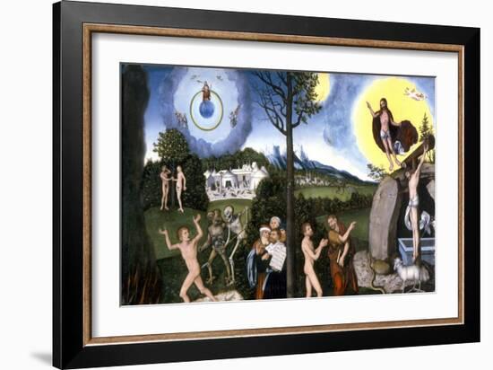 Perdition and Salvation 1529-Lucas Cranach the Elder-Framed Giclee Print