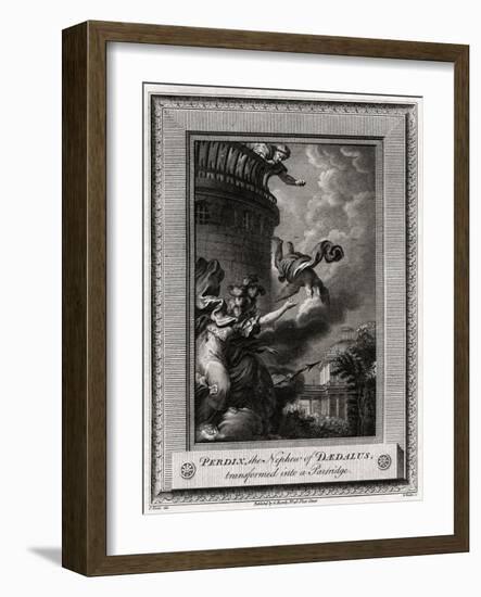 Perdix, the Nephew of Daedalus, Transformed into a Partridge, 1774-W Walker-Framed Giclee Print