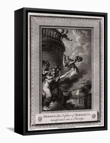 Perdix, the Nephew of Daedalus, Transformed into a Partridge, 1774-W Walker-Framed Premier Image Canvas