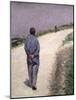 Pere Magloire on the Road to Saint-Clair, Etretat, 1884-Gustave Caillebotte-Mounted Giclee Print