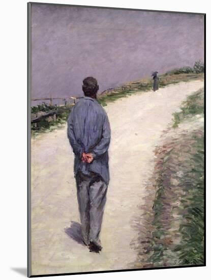Pere Magloire on the Road to Saint-Clair, Etretat, 1884-Gustave Caillebotte-Mounted Giclee Print
