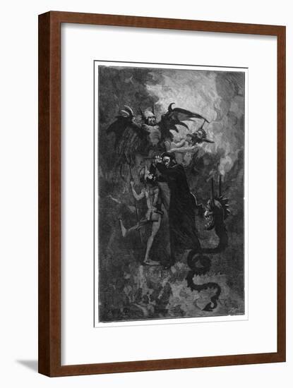 Pere Surin, Sent to Exorcise the Demons Plaguing the Nuns of Saint-Ursule-null-Framed Art Print