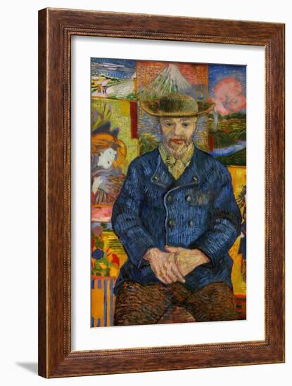 Père Tanguy, Portrait by Vincent Van Gogh (1853-1890), Oil on Canvas, 1887-Vincent van Gogh-Framed Giclee Print