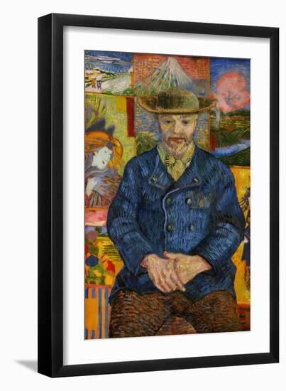 Père Tanguy, Portrait by Vincent Van Gogh (1853-1890), Oil on Canvas, 1887-Vincent van Gogh-Framed Giclee Print