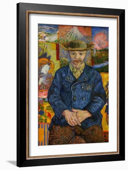 Père Tanguy, Portrait by Vincent Van Gogh (1853-1890), Oil on Canvas, 1887-Vincent van Gogh-Framed Giclee Print