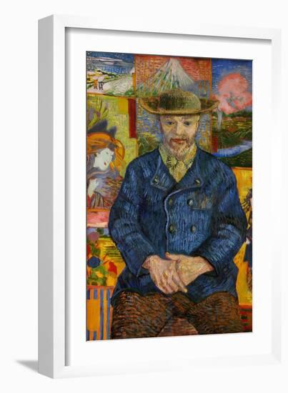 Père Tanguy, Portrait by Vincent Van Gogh (1853-1890), Oil on Canvas, 1887-Vincent van Gogh-Framed Giclee Print