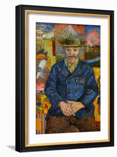 Père Tanguy, Portrait by Vincent Van Gogh (1853-1890), Oil on Canvas, 1887-Vincent van Gogh-Framed Giclee Print