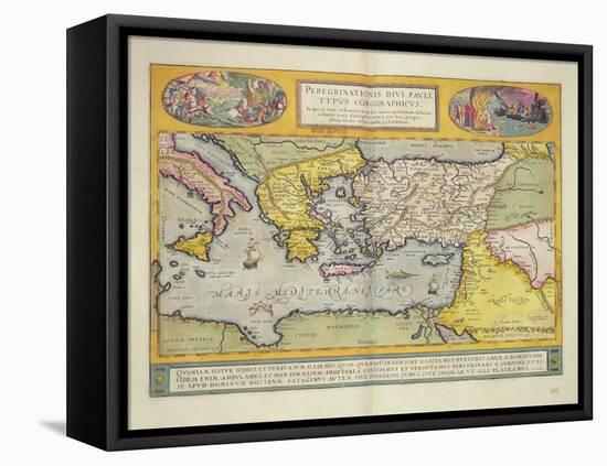 Peregrinationis Divi Pauli Typus Corographicus' Page from the 'Atlas Major', 1662-Joan Blaeu-Framed Premier Image Canvas