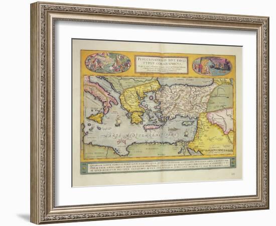 Peregrinationis Divi Pauli Typus Corographicus' Page from the 'Atlas Major', 1662-Joan Blaeu-Framed Giclee Print