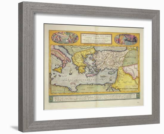 Peregrinationis Divi Pauli Typus Corographicus' Page from the 'Atlas Major', 1662-Joan Blaeu-Framed Giclee Print