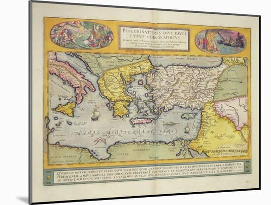 Peregrinationis Divi Pauli Typus Corographicus' Page from the 'Atlas Major', 1662-Joan Blaeu-Mounted Giclee Print
