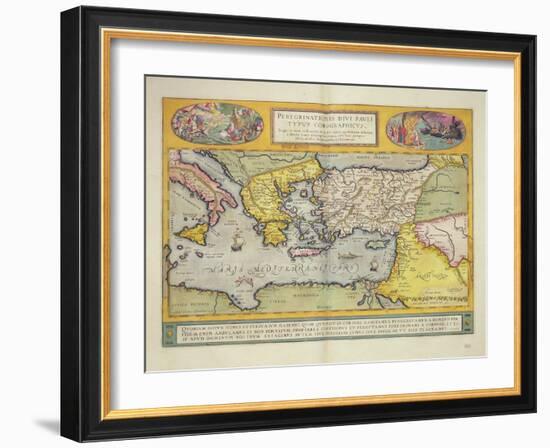 Peregrinationis Divi Pauli Typus Corographicus' Page from the 'Atlas Major', 1662-Joan Blaeu-Framed Giclee Print