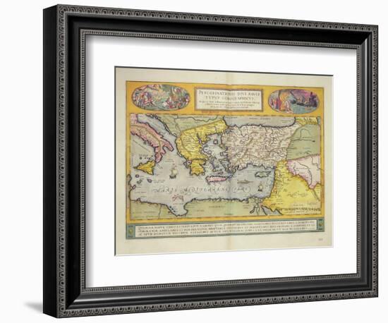 Peregrinationis Divi Pauli Typus Corographicus' Page from the 'Atlas Major', 1662-Joan Blaeu-Framed Giclee Print