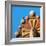 Peregrine falcon perched on top of mosaic tower, Sagrada Familia-Oriol Alamany-Framed Photographic Print