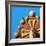 Peregrine falcon perched on top of mosaic tower, Sagrada Familia-Oriol Alamany-Framed Photographic Print