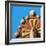 Peregrine falcon perched on top of mosaic tower, Sagrada Familia-Oriol Alamany-Framed Photographic Print