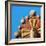 Peregrine falcon perched on top of mosaic tower, Sagrada Familia-Oriol Alamany-Framed Photographic Print