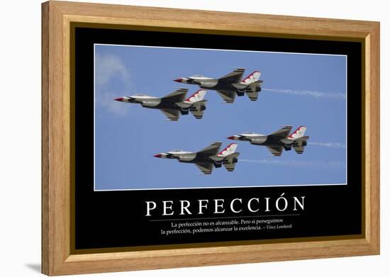 Perfección. Cita Inspiradora Y Póster Motivacional-null-Framed Premier Image Canvas