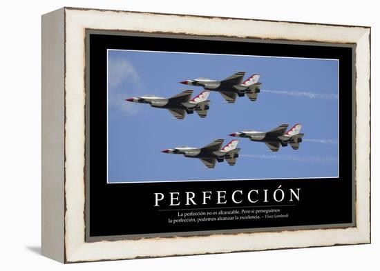 Perfección. Cita Inspiradora Y Póster Motivacional-null-Framed Premier Image Canvas