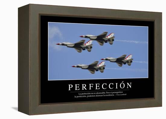 Perfección. Cita Inspiradora Y Póster Motivacional-null-Framed Premier Image Canvas