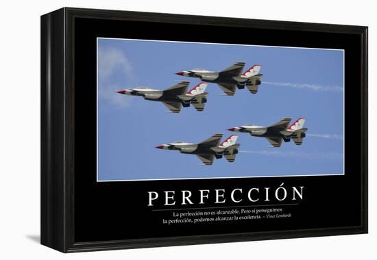 Perfección. Cita Inspiradora Y Póster Motivacional-null-Framed Premier Image Canvas