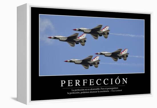 Perfección. Cita Inspiradora Y Póster Motivacional-null-Framed Premier Image Canvas