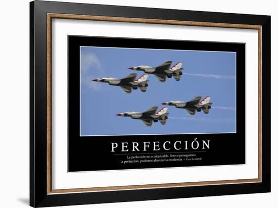 Perfección. Cita Inspiradora Y Póster Motivacional-null-Framed Photographic Print