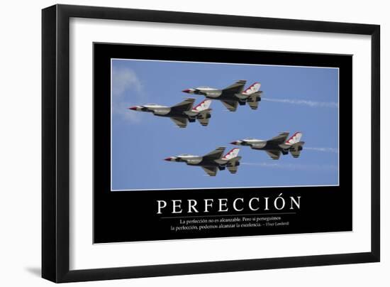 Perfección. Cita Inspiradora Y Póster Motivacional-null-Framed Photographic Print