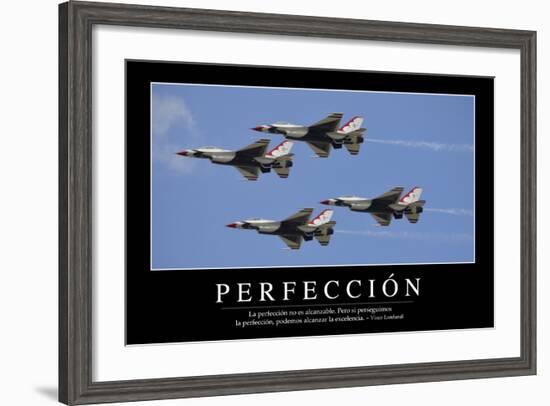 Perfección. Cita Inspiradora Y Póster Motivacional-null-Framed Photographic Print