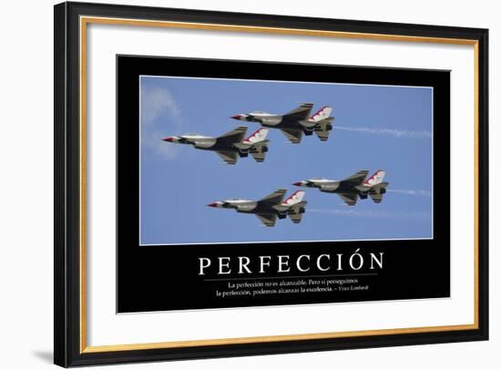 Perfección. Cita Inspiradora Y Póster Motivacional-null-Framed Photographic Print