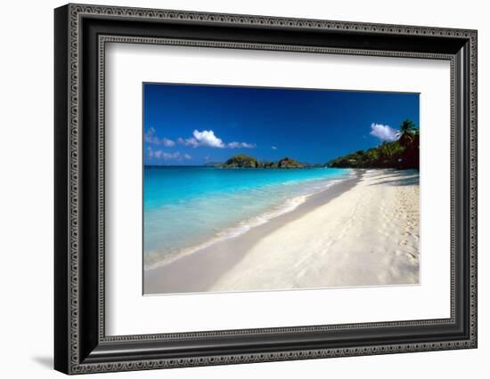 Perfect Caribbean Beach, Saint John, USVI-George Oze-Framed Photographic Print