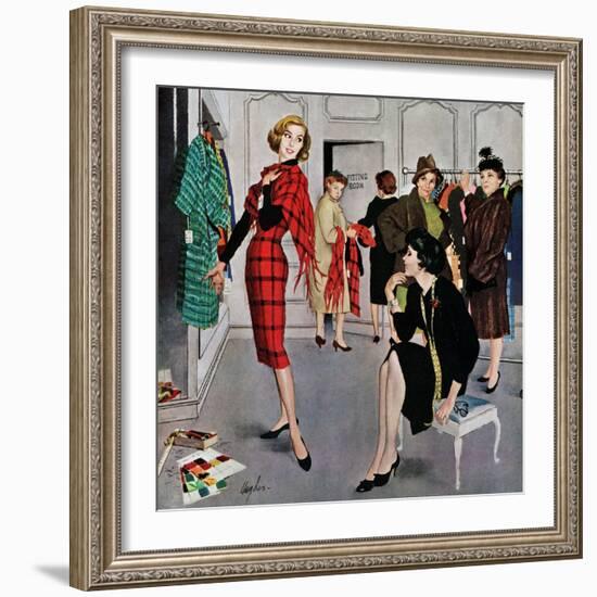 "Perfect Fit", January 10, 1959-George Hughes-Framed Giclee Print