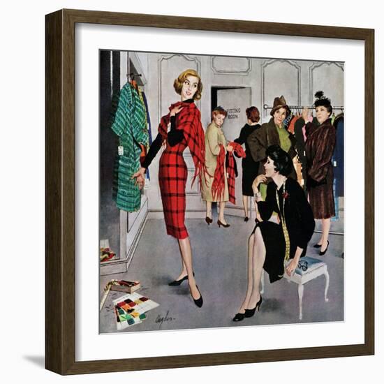 "Perfect Fit", January 10, 1959-George Hughes-Framed Giclee Print