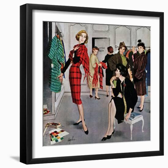 "Perfect Fit", January 10, 1959-George Hughes-Framed Giclee Print