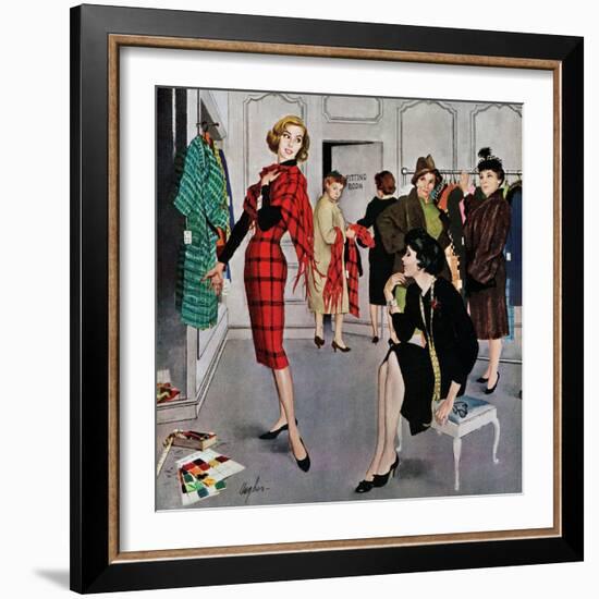 "Perfect Fit", January 10, 1959-George Hughes-Framed Giclee Print