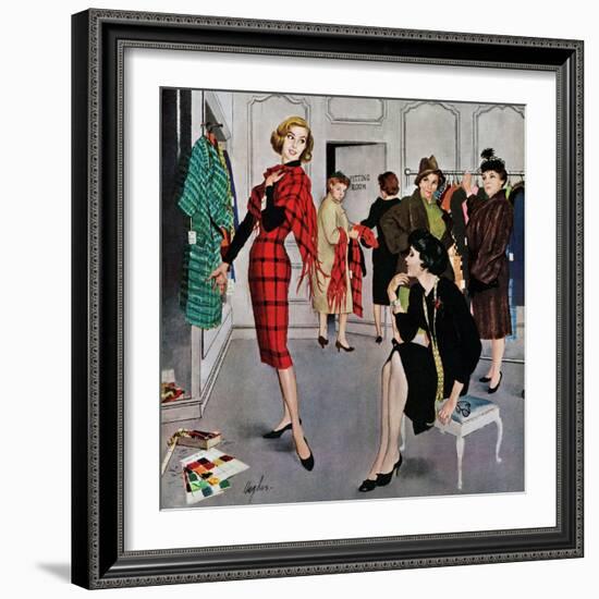 "Perfect Fit", January 10, 1959-George Hughes-Framed Giclee Print