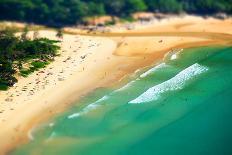 Tropical Sandy Beach Landscape from High View Point Tilt Shift Effect. Beautiful Turquoise Ocean An-Perfect Lazybones-Photographic Print