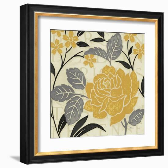 Perfect Petals II Yellow-Pela Design-Framed Art Print