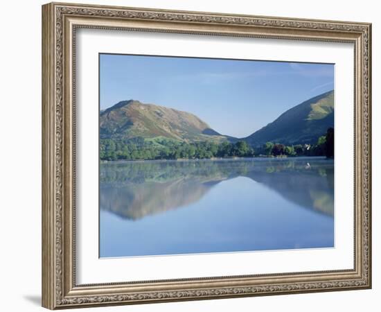 Perfect Reflection in Early Morning, Grasmere, Near Ambleside, Lake District, Cumbria, England-Lee Frost-Framed Photographic Print