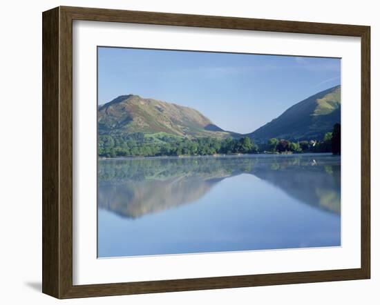 Perfect Reflection in Early Morning, Grasmere, Near Ambleside, Lake District, Cumbria, England-Lee Frost-Framed Photographic Print