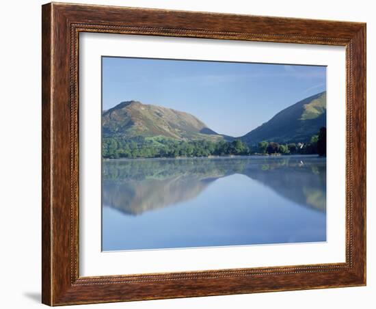 Perfect Reflection in Early Morning, Grasmere, Near Ambleside, Lake District, Cumbria, England-Lee Frost-Framed Photographic Print