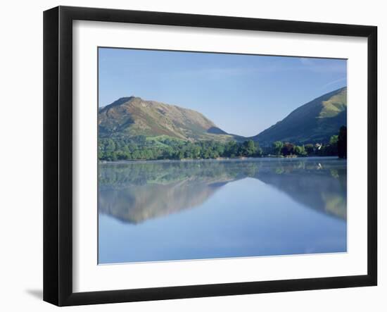 Perfect Reflection in Early Morning, Grasmere, Near Ambleside, Lake District, Cumbria, England-Lee Frost-Framed Photographic Print