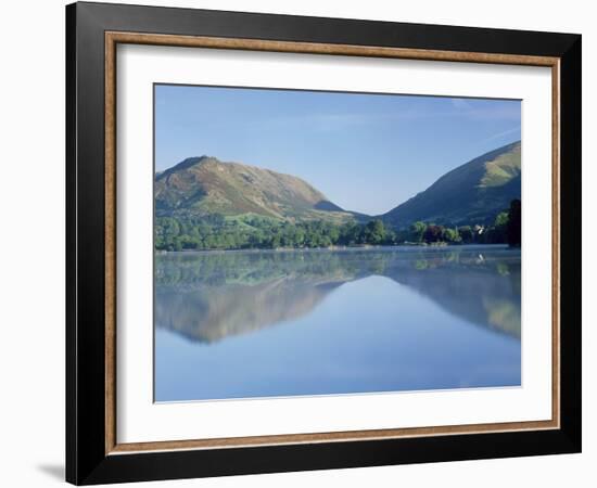 Perfect Reflection in Early Morning, Grasmere, Near Ambleside, Lake District, Cumbria, England-Lee Frost-Framed Photographic Print