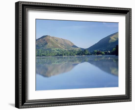 Perfect Reflection in Early Morning, Grasmere, Near Ambleside, Lake District, Cumbria, England-Lee Frost-Framed Photographic Print