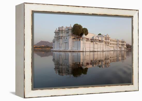 Perfect Reflection of Lake Palace Hotel, India-Martin Child-Framed Premier Image Canvas