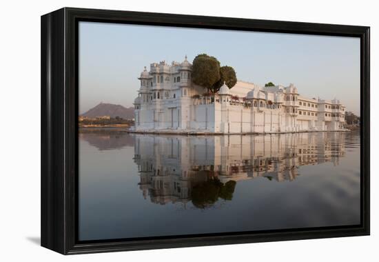 Perfect Reflection of Lake Palace Hotel, India-Martin Child-Framed Premier Image Canvas