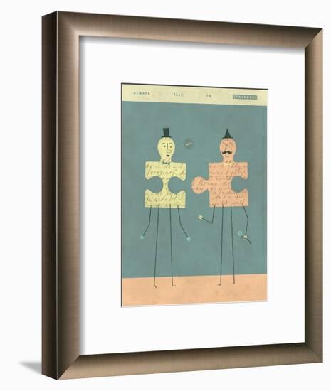 Perfect Strangers-Jazzberry Blue-Framed Art Print